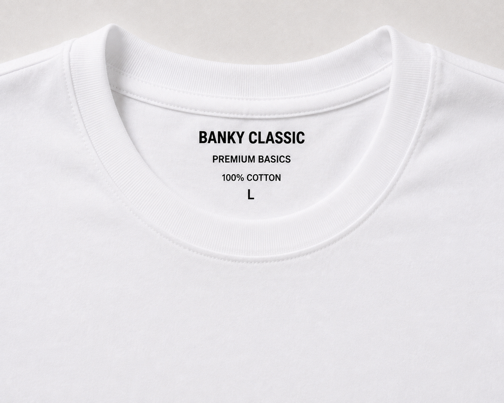 BANKY CLASSIC Premium White T-Shirt